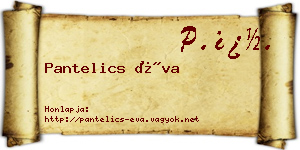 Pantelics Éva névjegykártya